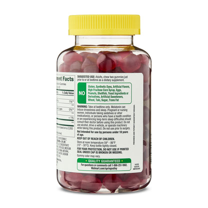 Zero Sugar Melatonin Sleep Support Dietary Supplement Gummies, 5 Mg, 120 Count