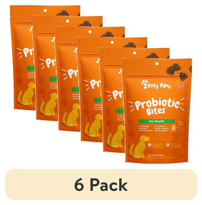 (3 Pack)  Probiotic Bites for Dogs, Pumpkin Flavor, 60 Count