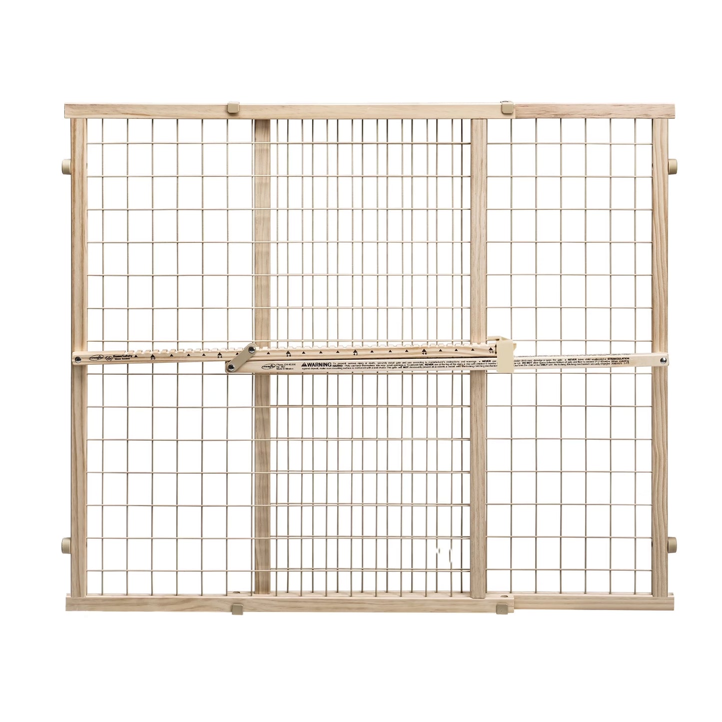 (4 Pack)  Position & Lock Tall and Wide Value Adjustable Baby Gate (Natural), Fits Openings 31 - 50 In. Wide