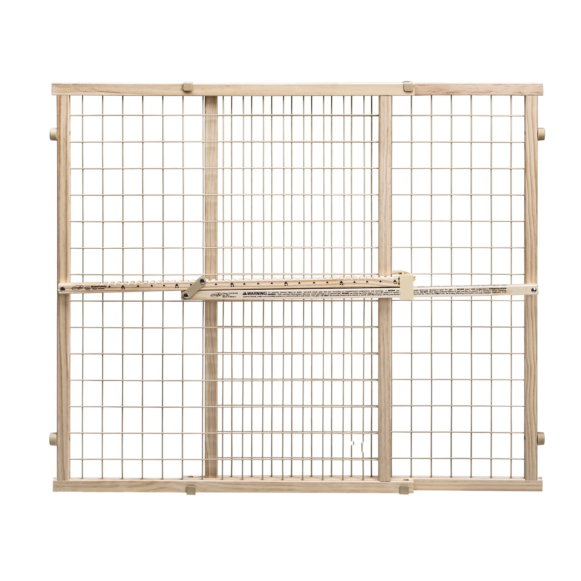 (4 Pack)  Position & Lock Tall and Wide Value Adjustable Baby Gate (Natural), Fits Openings 31 - 50 In. Wide