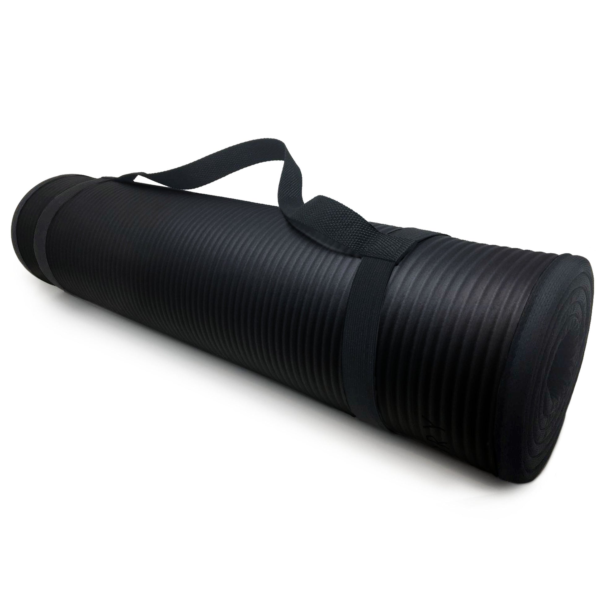 - Multi-Purpose Fitness Mat 8Mm - Padded, Skid & Tear Resistant 24" X 72" Black