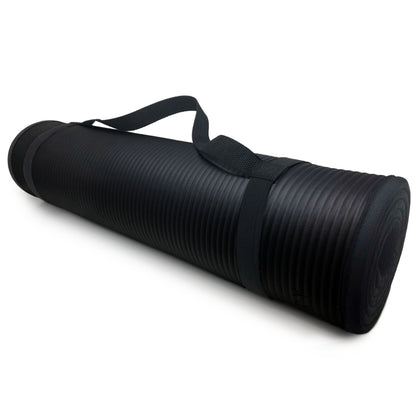 - Multi-Purpose Fitness Mat 8Mm - Padded, Skid & Tear Resistant 24" X 72" Black