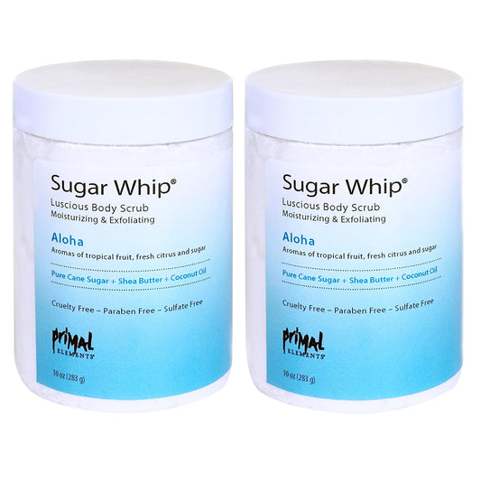 Primal Elements Sugar Whip Moisturizing Sugar Scrub - Aloha, 10 Fl Oz, 2-Pack