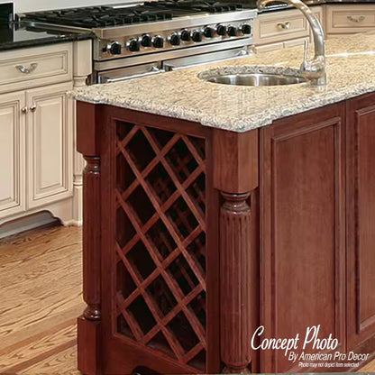 14-Bottle Trimmable Wine Rack Lattice Panel Inserts in Unfinished Solid North American Alder