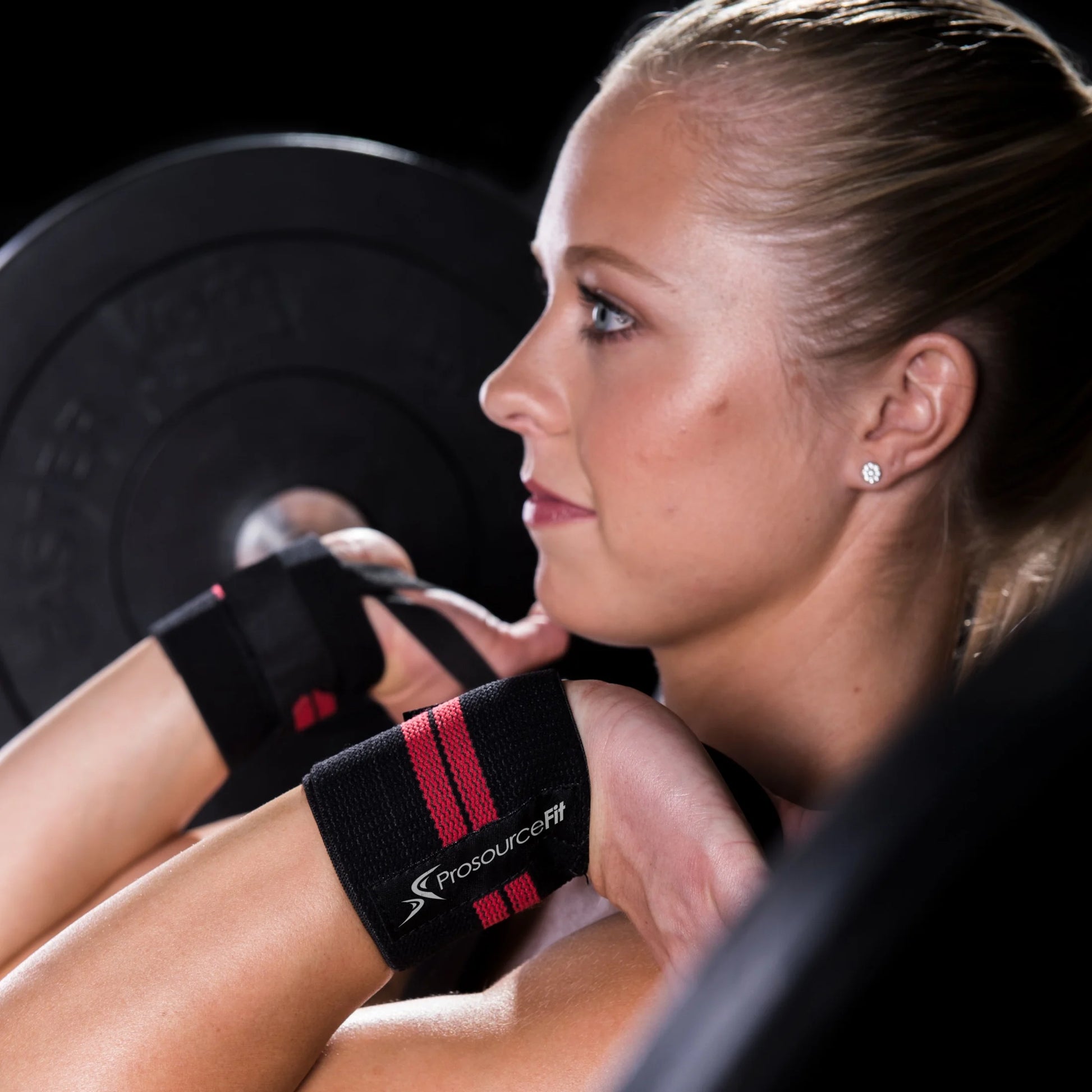 Weightlifting Wrist Wraps Adjustable Pair with Thumb Loops, Red or Yellow, Wrist Strap Support for Strength Training, Bodybuilding, Crossfit