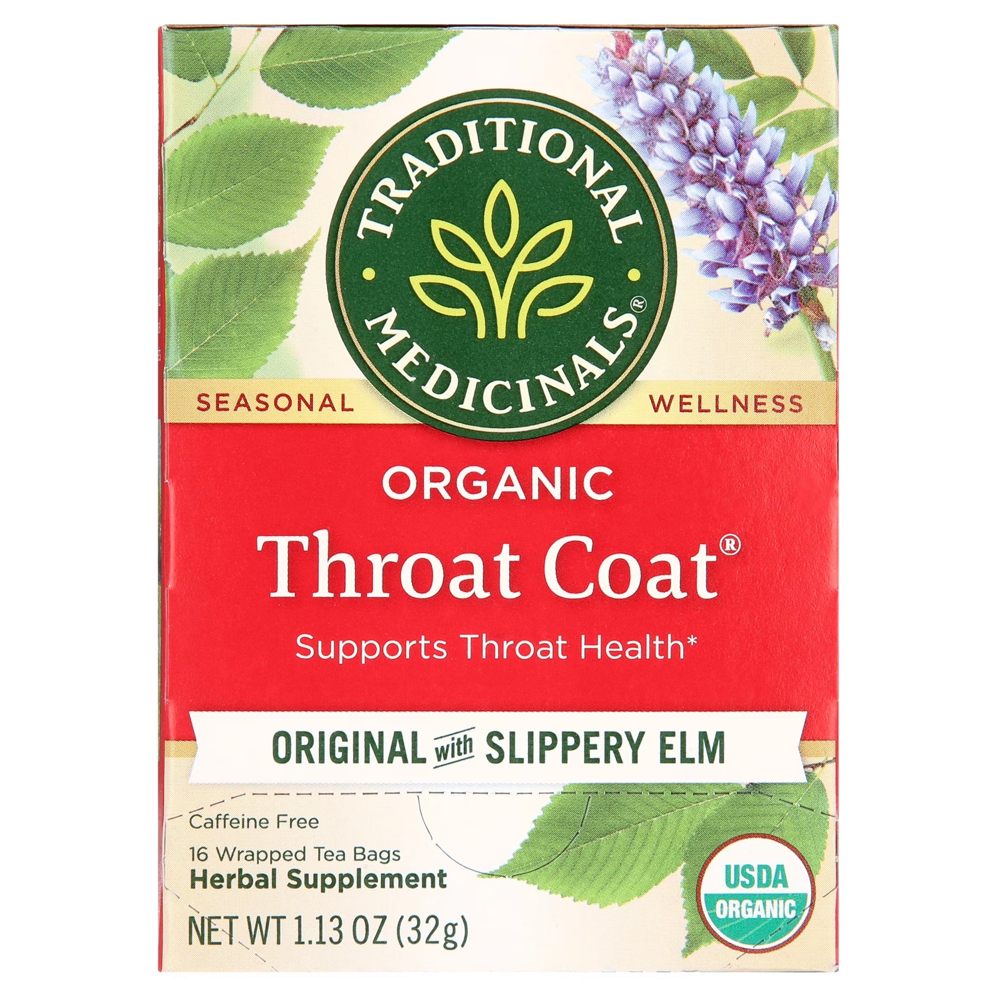 (4 Pack) , Organic Throat Coat, Tea Bags, 16 Count