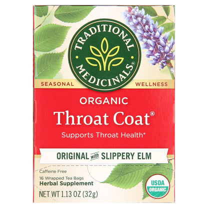 (4 Pack) , Organic Throat Coat, Tea Bags, 16 Count