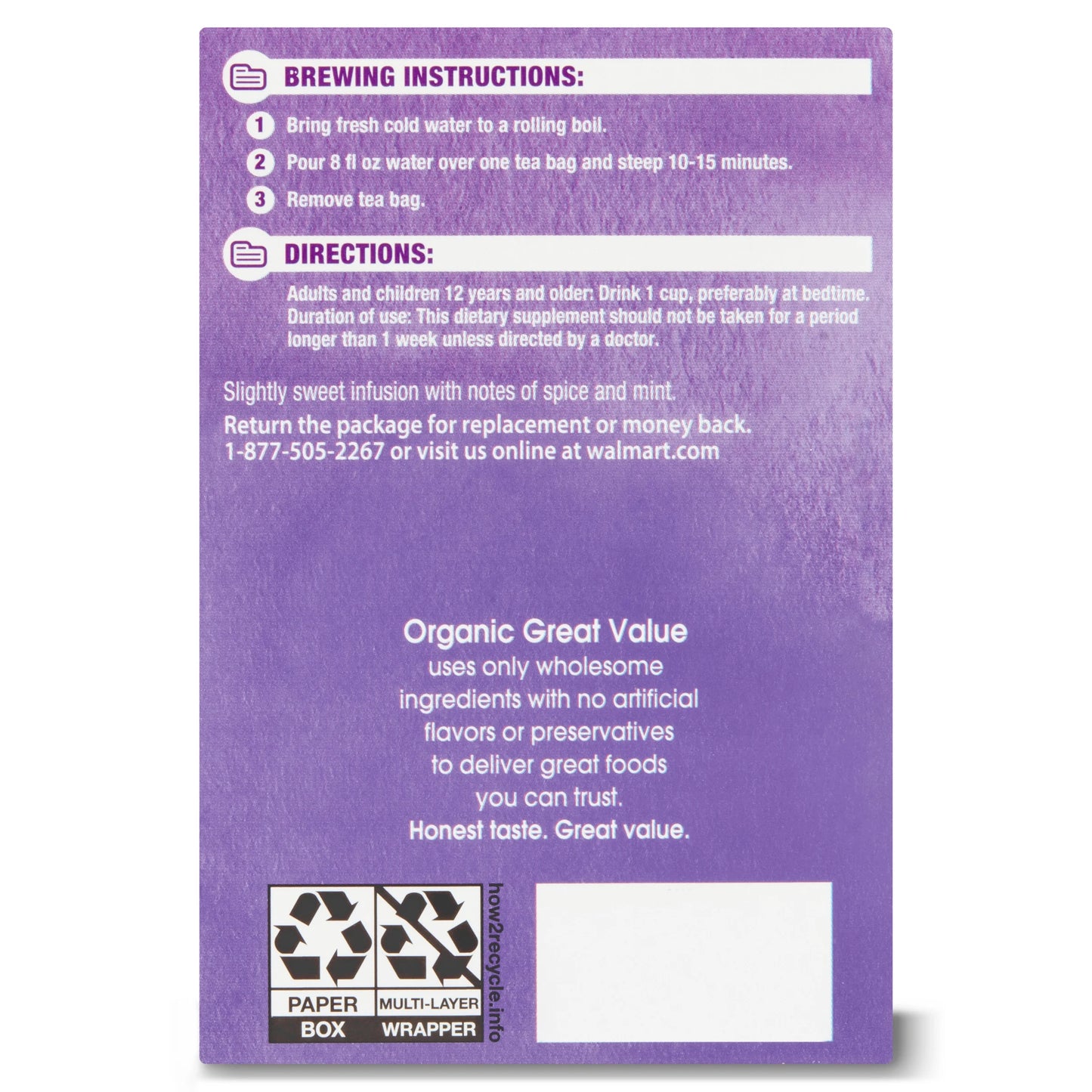 (4 Pack)  Organic Cleanse Tea Bags, 1.13 Oz, 16 Count