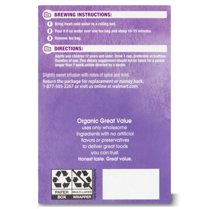 (4 Pack)  Organic Cleanse Tea Bags, 1.13 Oz, 16 Count