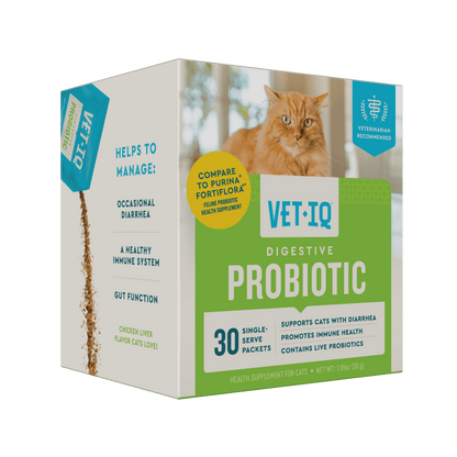 Probiotic Cat Powder Supplement for Digestive Health, 30 Packets