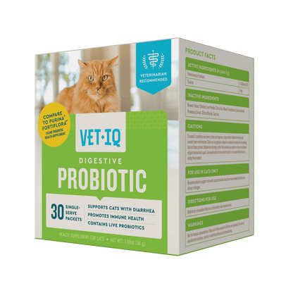 Probiotic Cat Powder Supplement for Digestive Health, 30 Packets