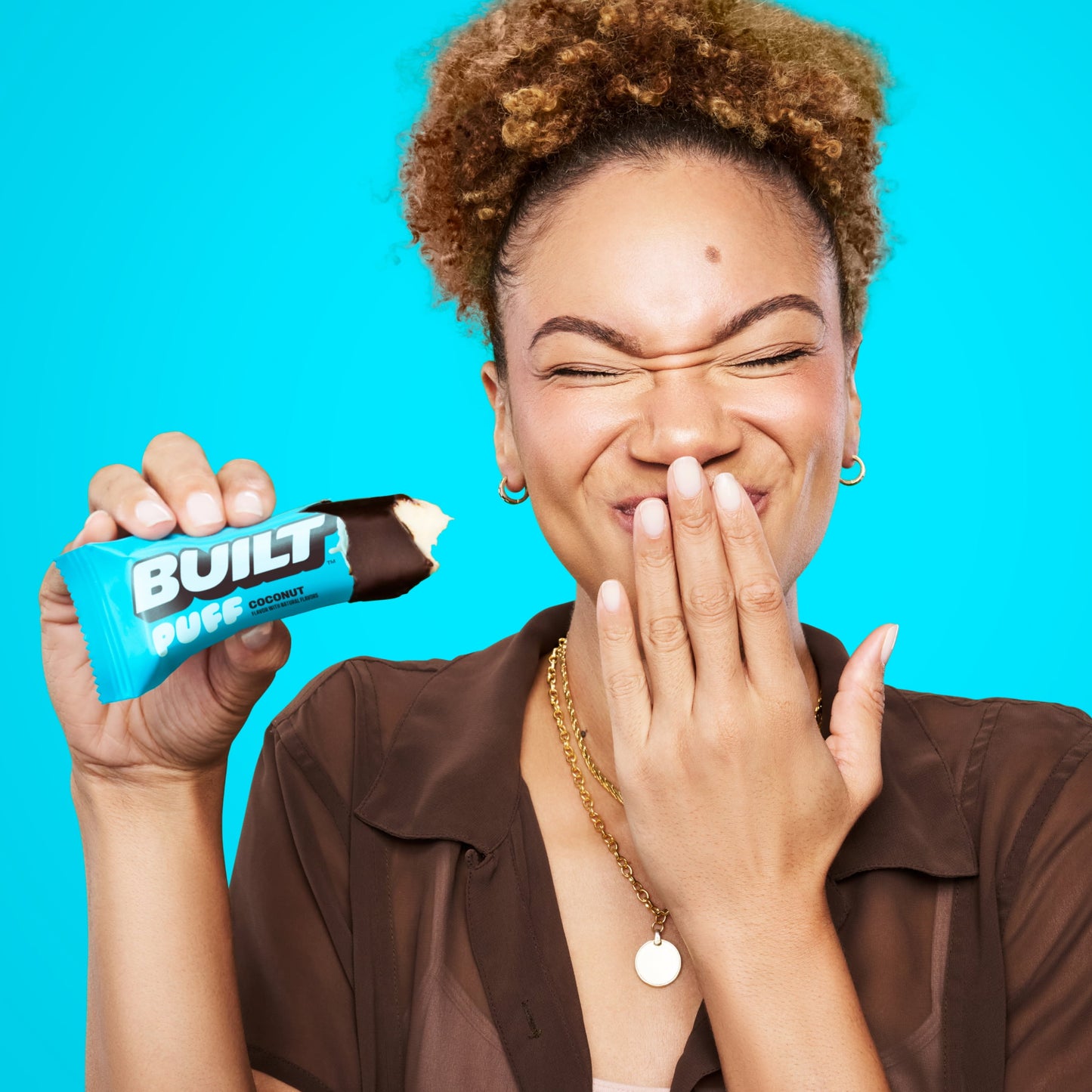 Puff Snack Bar, Coconut, 17G Protein, Collagen, 140 Calories, 8 Count Box, 1.41 Oz Bars