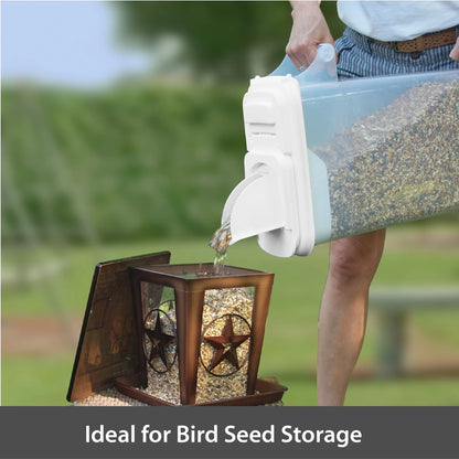 "Bag-In" All Pets Food Dispenser with Pouring Spout and Handle - 16QT