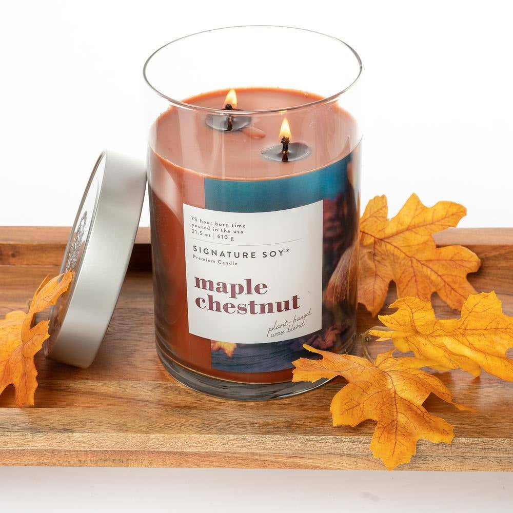 21 Fl. Oz. Maple Chestnut Xlarge Jar Lidded Scented Candle 1-Pack