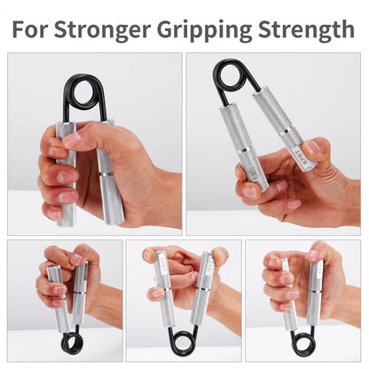 Power Gripper Set - Pro Hand Grip Strengthener Set of 3, Wrist and Forearm Exerciser, Build Crushing Grip Strength and Mobility 100/150/200 Lbs Set