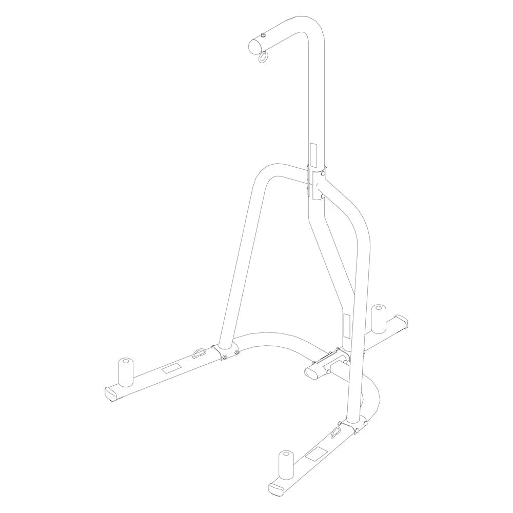 Single Station Heavy-Duty Punching Bag Stand, Powder-Coated Steel, 100 Lb Capacity, White