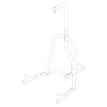 Single Station Heavy-Duty Punching Bag Stand, Powder-Coated Steel, 100 Lb Capacity, White