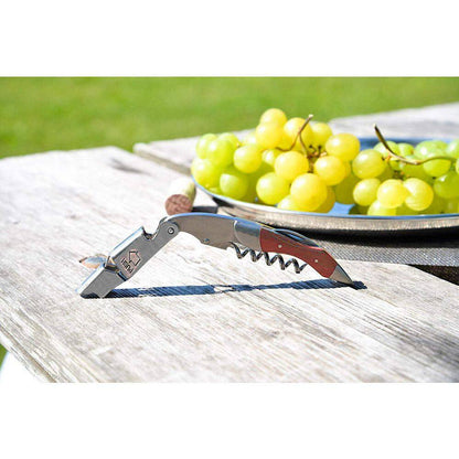 3-Piece Professional Waiter Corkscrew with Long Handle, Stainless Steel Handle Wine Opener for Bar, Red