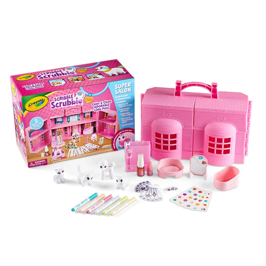 Scribble Scrubbie Pets Super Salon, Creative Toys for Kids, Coloring Gifts for Girls & Boys, Arts and Crafts, Ages 3+