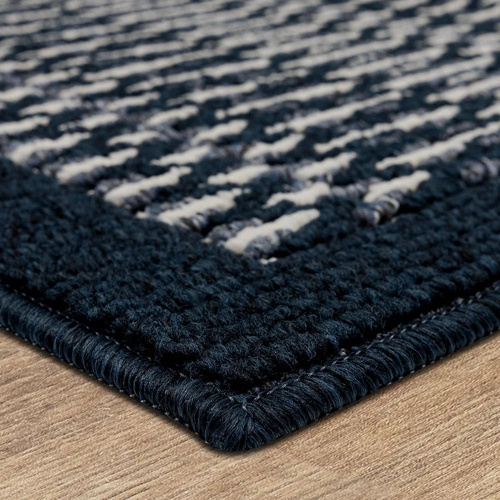 Silvestre Border Indoor Area Rug, Dark Blue, 30" X 45"