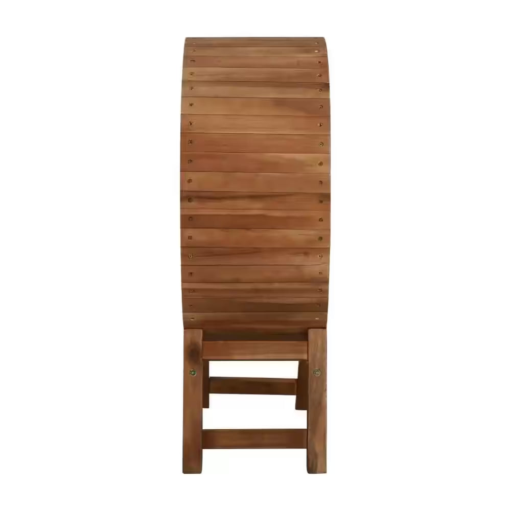 13-Bottle Brown Wood Floor Wine Rack