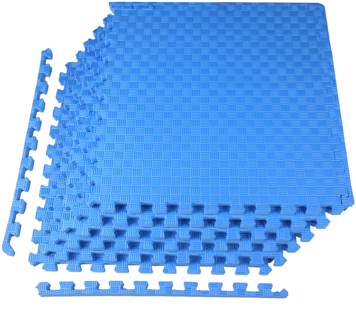 1/2 In. Thick Flooring Puzzle Exercise Mat with High Quality EVA Foam Interlocking Tiles, 6 Piece, 24 Sq Ft. Black