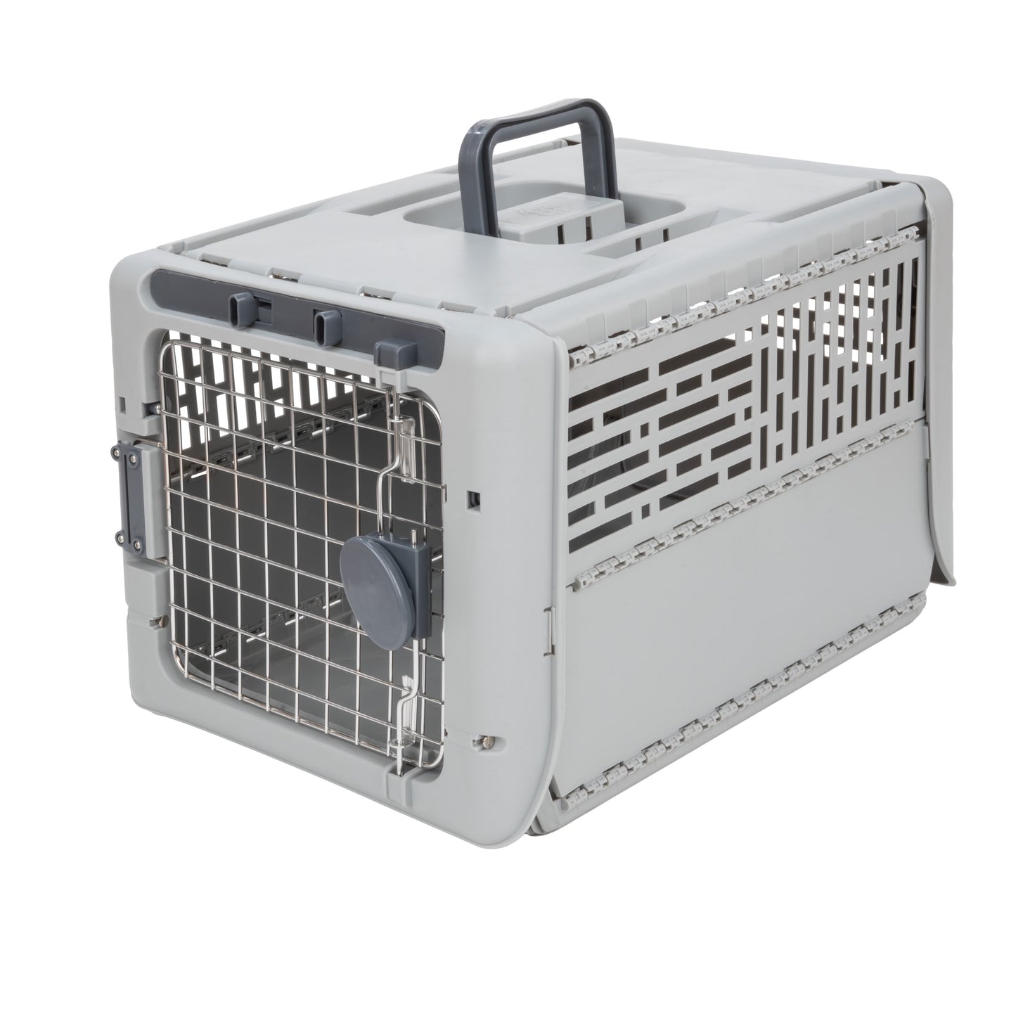 19" Collapsible Dog Kennel, Gray, XS, for Pets up to 20 Lbs