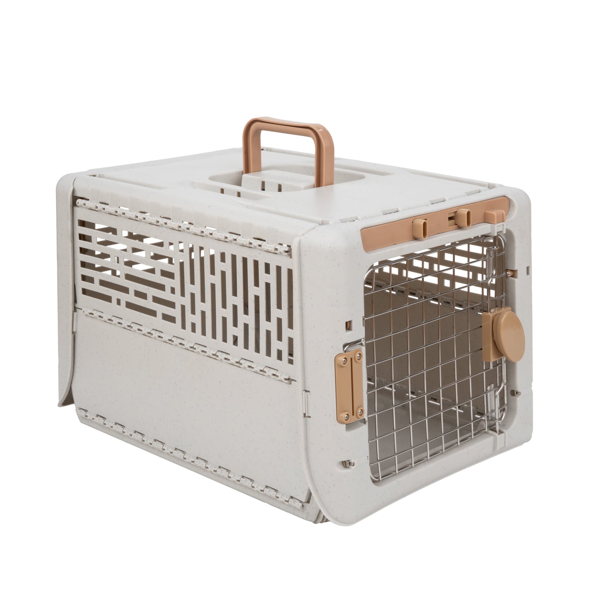 19" Collapsible Dog Kennel, Gray, XS, for Pets up to 20 Lbs