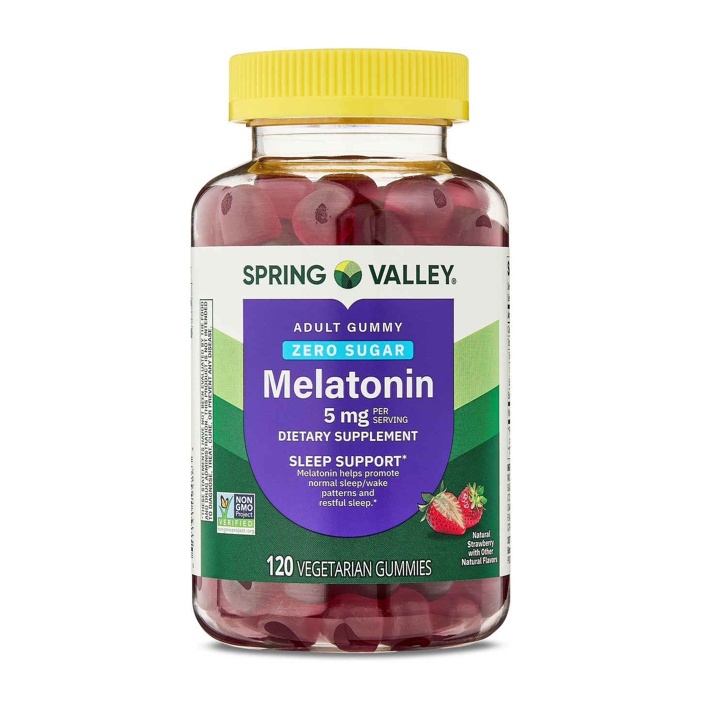 Zero Sugar Melatonin Sleep Support Dietary Supplement Gummies, 5 Mg, 120 Count