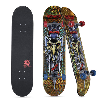 31” Metallic Gold Hawk Dagger Popsicle Skateboard, 50Mm X 30Mm Wheels, Kids Ages 5+