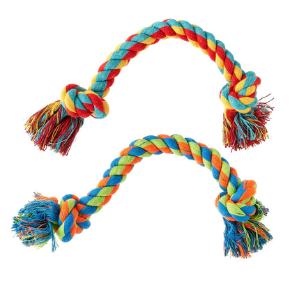 Tug Buddy Braided Rope Chew Dog Toy, Multicolor, Level 1 for Light Chewing