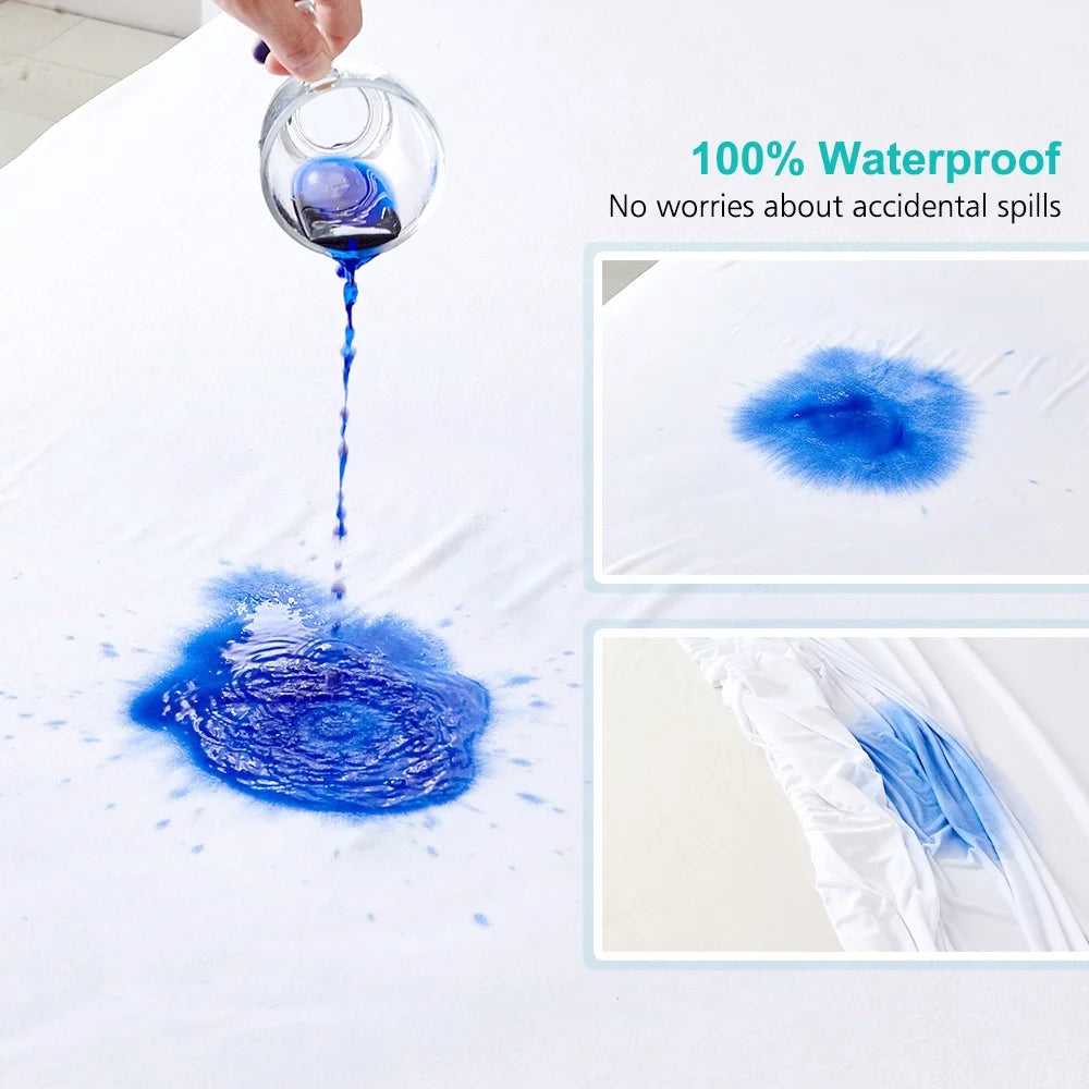 Waterproof Fitted Microfiber Mattress Protector, Twin, 2 Pack