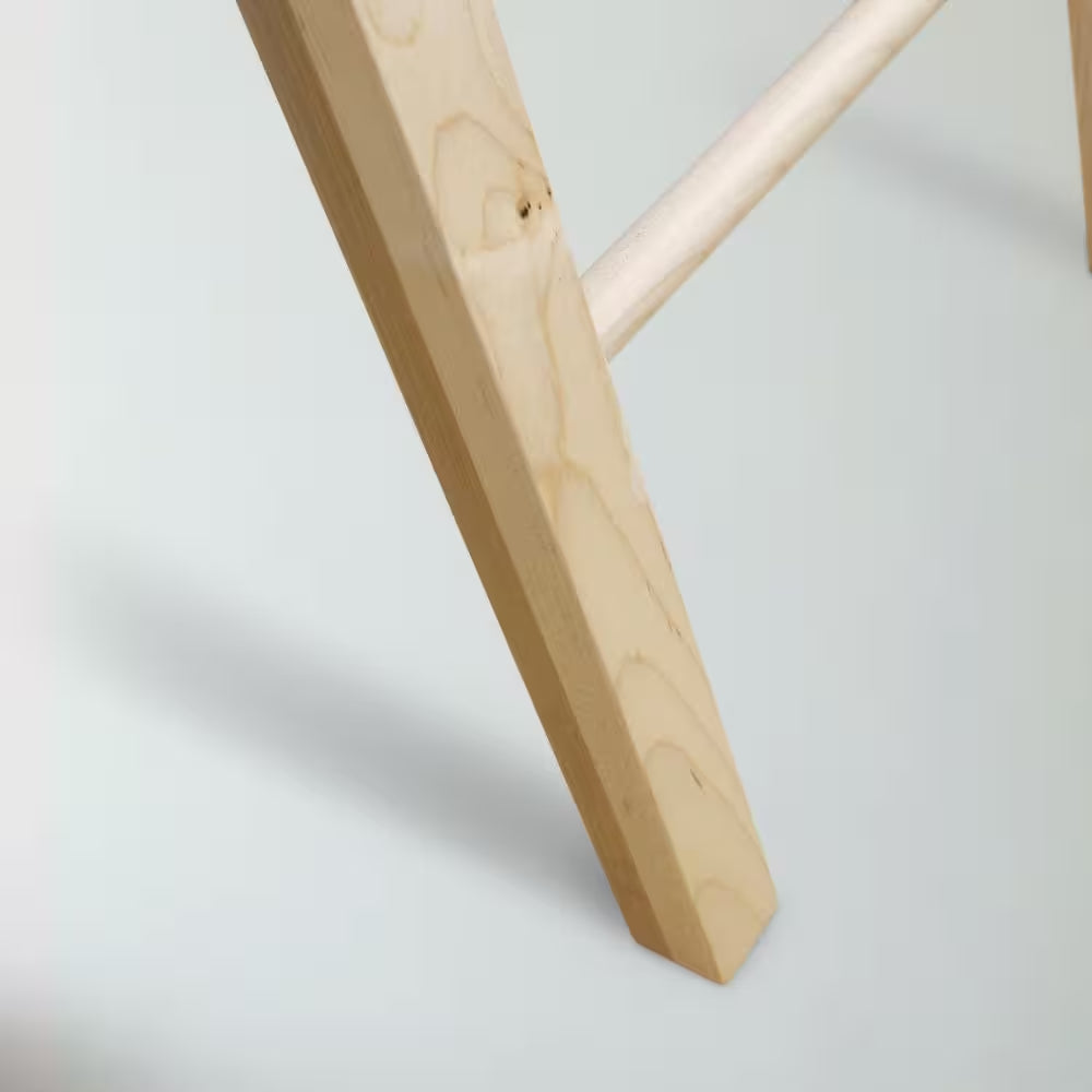 19 In. W X 1.6 In. D Espresso Decorative Ladder with Solid American Maple