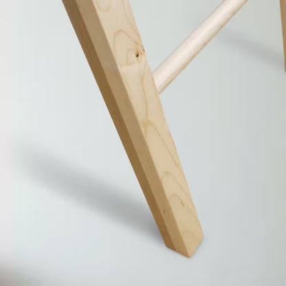 19 In. W X 1.6 In. D Espresso Decorative Ladder with Solid American Maple