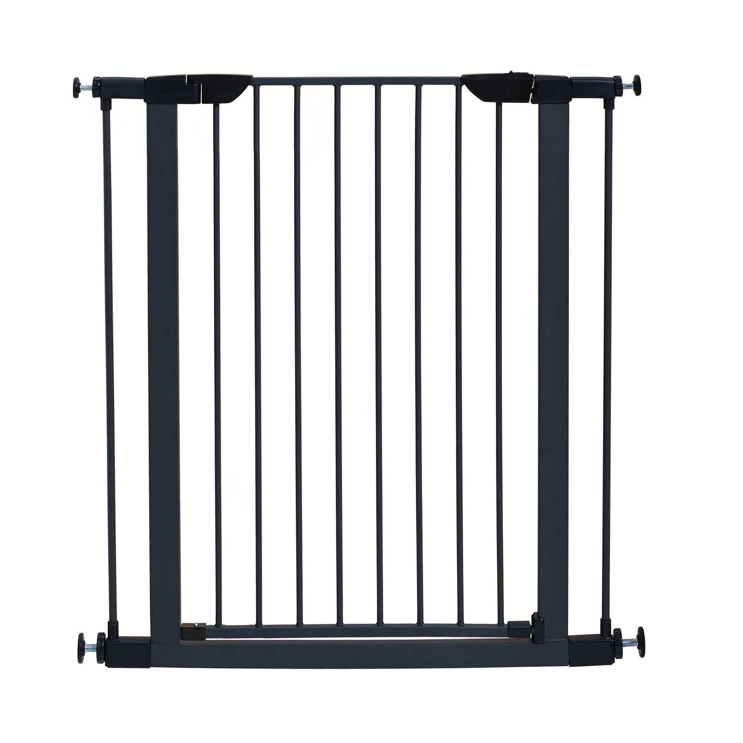 39’’ Walk-Through Dog Gate, Steel/Graphite 29''W, Expand to 38'' W/Extensions