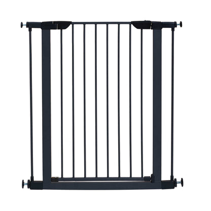 39’’ Walk-Through Dog Gate, Steel/Graphite 29''W, Expand to 38'' W/Extensions