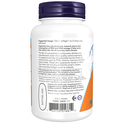 Supplements, Ultra Omega-3 Molecularly Distilled and Enteric Coated, 90 Softgels