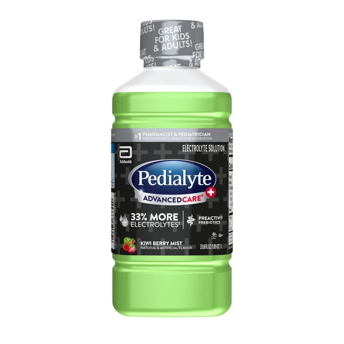 (4 Pack)  Advancedcare plus Electrolyte Drink, Kiwi Berry Mist, 1 Liter