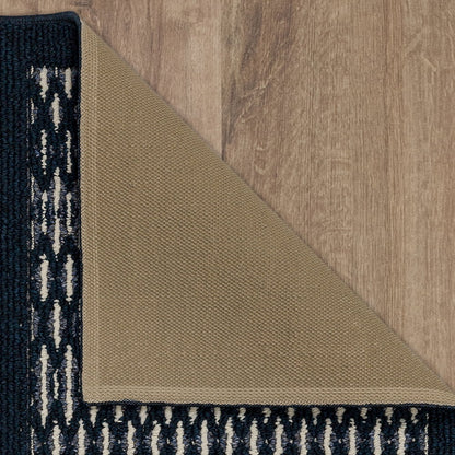 Silvestre Border Indoor Area Rug, Dark Blue, 30" X 45"