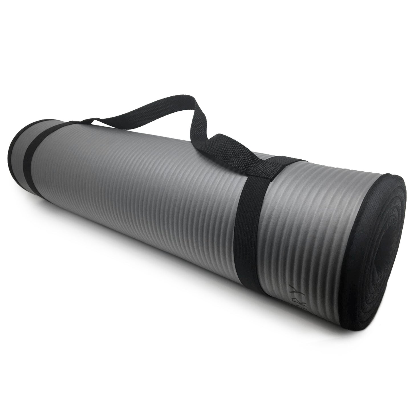 - Multi-Purpose Fitness Mat 8Mm - Padded, Skid & Tear Resistant 24" X 72" Gray