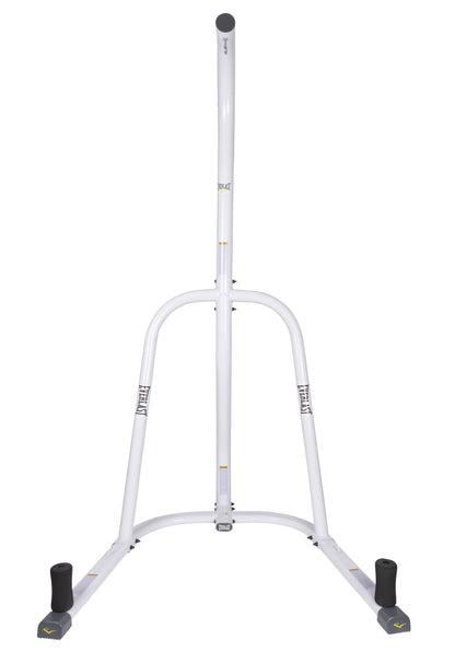 Single Station Heavy-Duty Punching Bag Stand, Powder-Coated Steel, 100 Lb Capacity, White