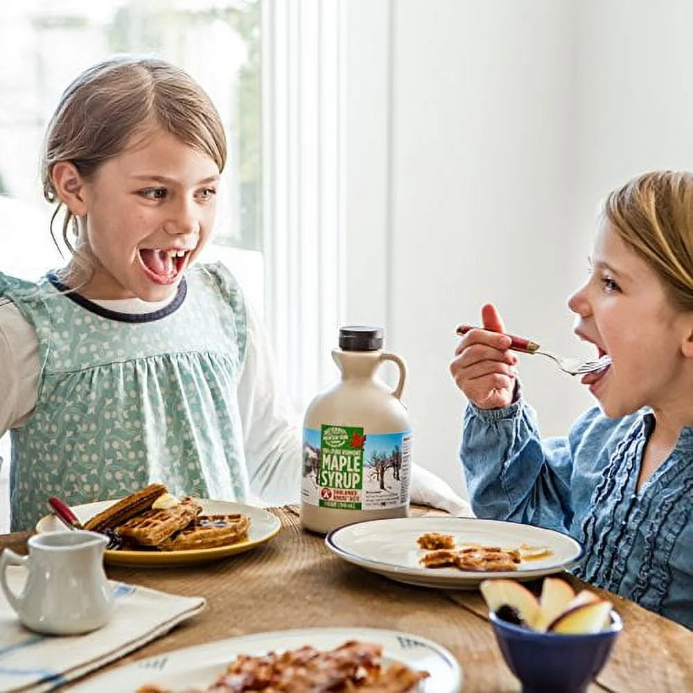 100% Pure Vermont Maple Syrup Dark Color & Robust Taste, 32 Fl Oz.