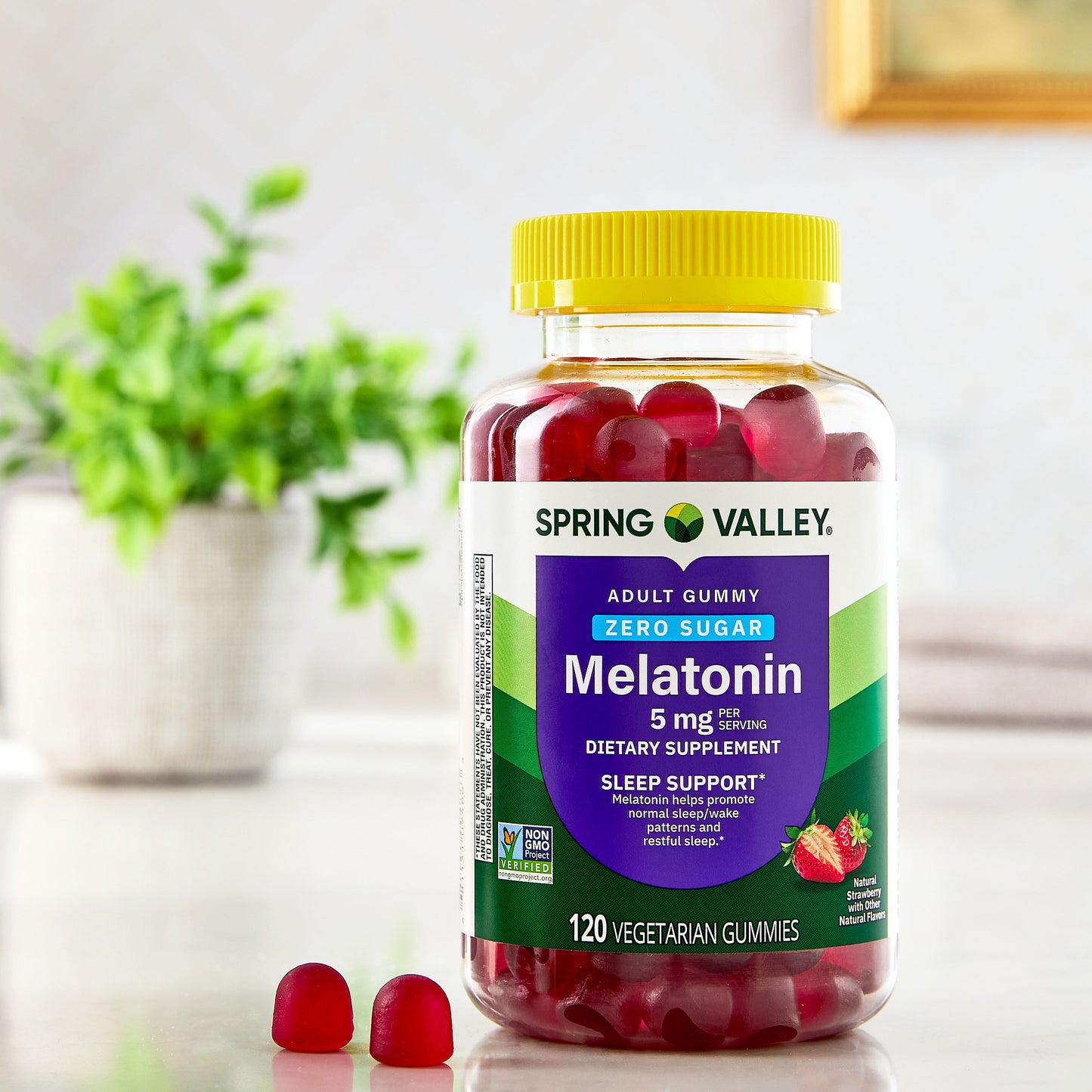 Zero Sugar Melatonin Sleep Support Dietary Supplement Gummies, 5 Mg, 120 Count