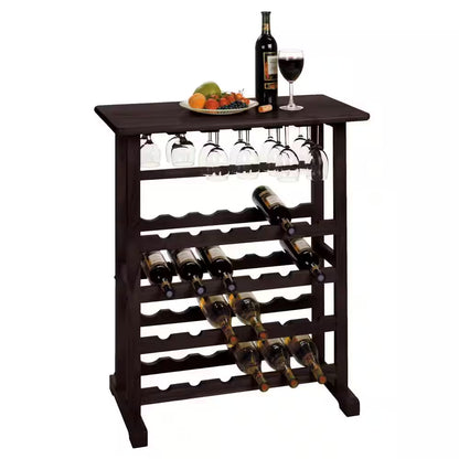 4-Layer Brown Wine Rack