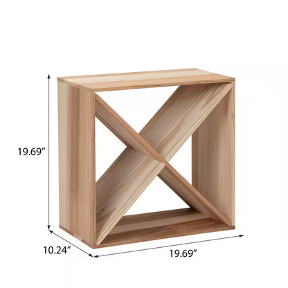 24-Bottle Modular Wine Rack, Stackable Wine Storage Cube for Bar Cellar Kitchen Dining, 4 Sets