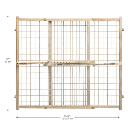 (4 Pack)  Position & Lock Tall and Wide Value Adjustable Baby Gate (Natural), Fits Openings 31 - 50 In. Wide