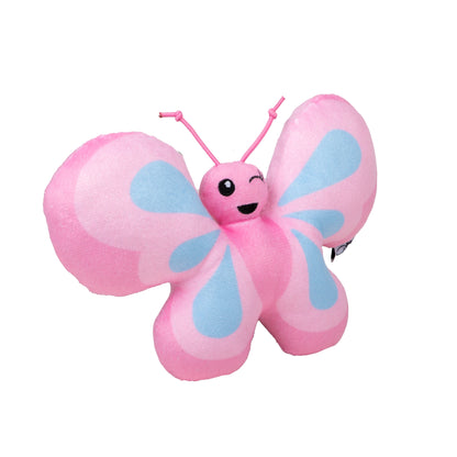 , Dog Toys, Plush Polyester Butterfly Pet Toy, Pink, One Size