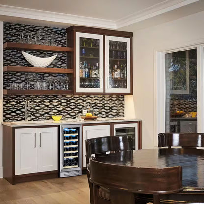 15 In. Built-In 30-Bottle Single Zone Wine Cooler Compressor