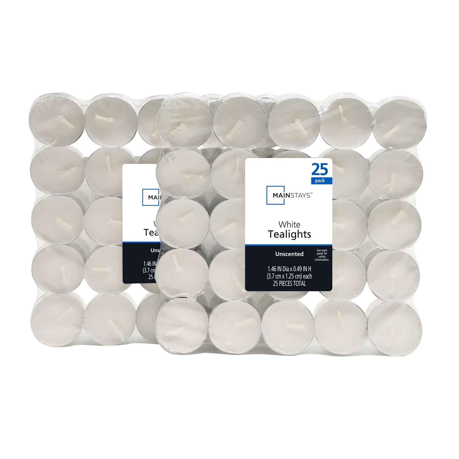 White Unscented Indoor/Outdoor Oversized Tealight Candles,6 Count