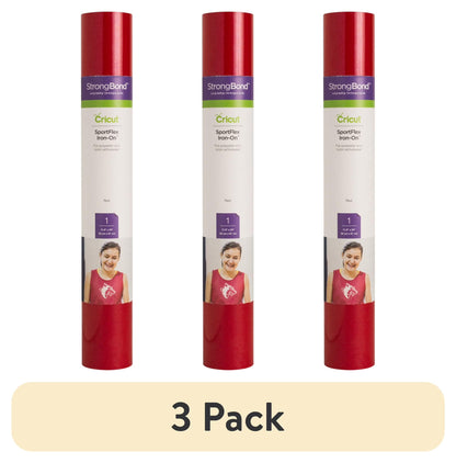 (3 Pack)  Sportflex Iron-On Vinyl, Black, 11.8" X 24"